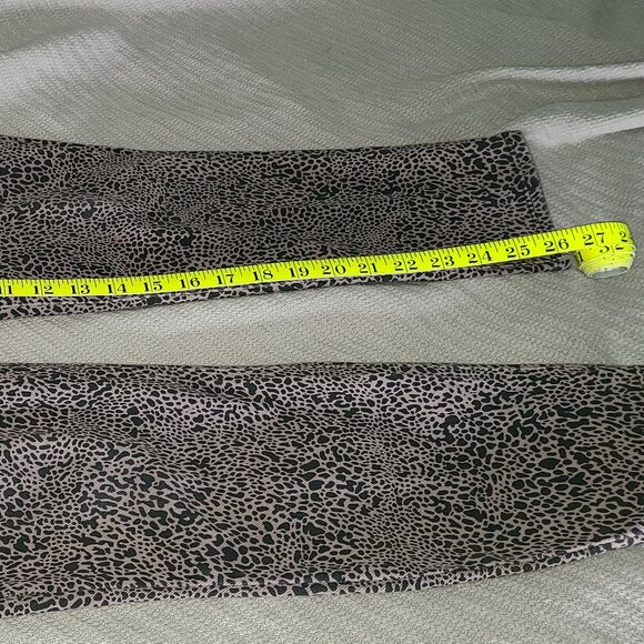SPANX® BLACK & BROWN LEOPARD PRINT PANTS - ELASTIC WAIST - SIZE LARGE - Picture 15 of 16